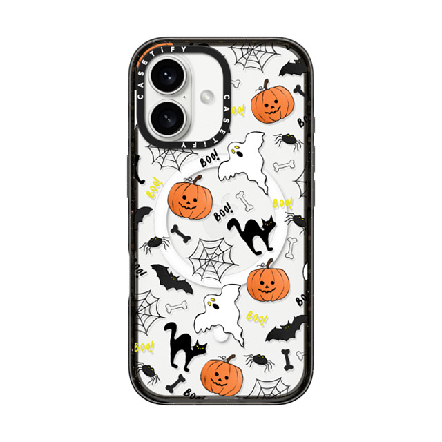 Maja Tomlijanovic x CASETiFY iPhone 16 ケース ブラック インパクトケース MagSafe対応 Boo! its Halloween