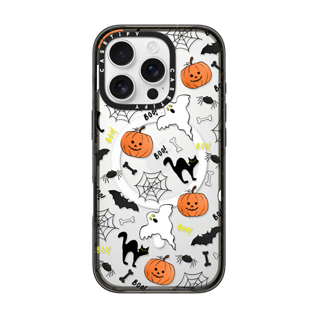 Maja Tomlijanovic x CASETiFY iPhone 16 Pro ケース ブラック インパクトケース MagSafe対応 Boo! its Halloween