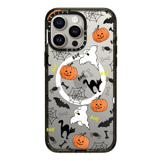 Maja Tomlijanovic x CASETiFY iPhone 15 Pro Max ケース ブラック インパクトケース MagSafe対応 Boo! its Halloween