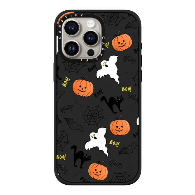 Maja Tomlijanovic x CASETiFY iPhone 15 Pro Max ケース マットブラック インパクトケース MagSafe対応 Boo! its Halloween