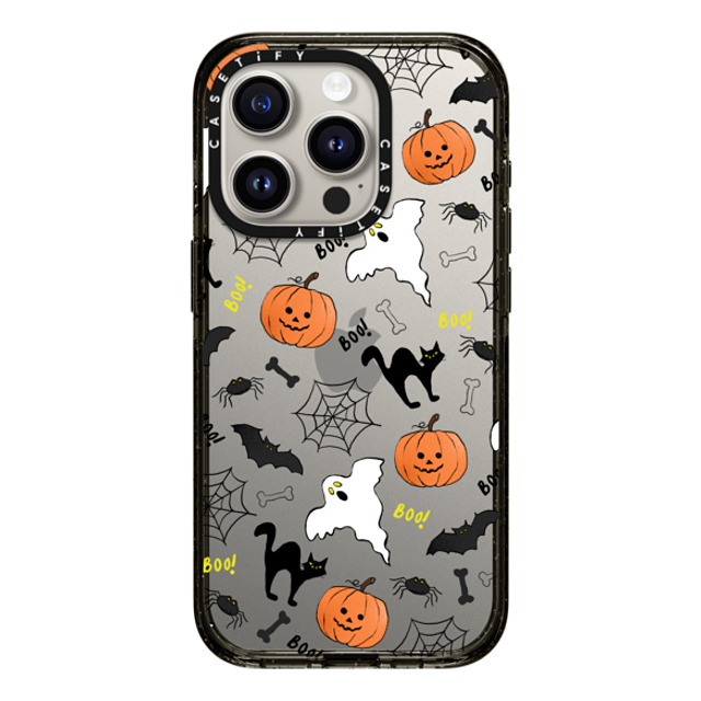 Maja Tomlijanovic x CASETiFY iPhone 15 Pro ケース ブラック インパクトケース Boo! its Halloween