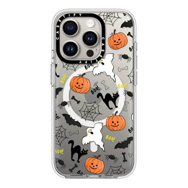 Maja Tomlijanovic x CASETiFY iPhone 15 Pro ケース クリア クリア ケース MagSafe対応 Boo! its Halloween