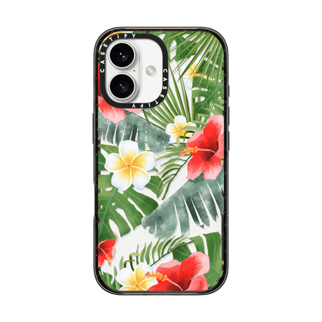 Maja Tomlijanovic x CASETiFY iPhone 16 Case Sticker,Floral Black Impact Case tropical vibe (transparent) Mother's Day Maja Tomlijanovic x CASETiFY iPhone 16 Case Sticker,Floral Black Impact Case tropical vibe (transparent) Mother's Day