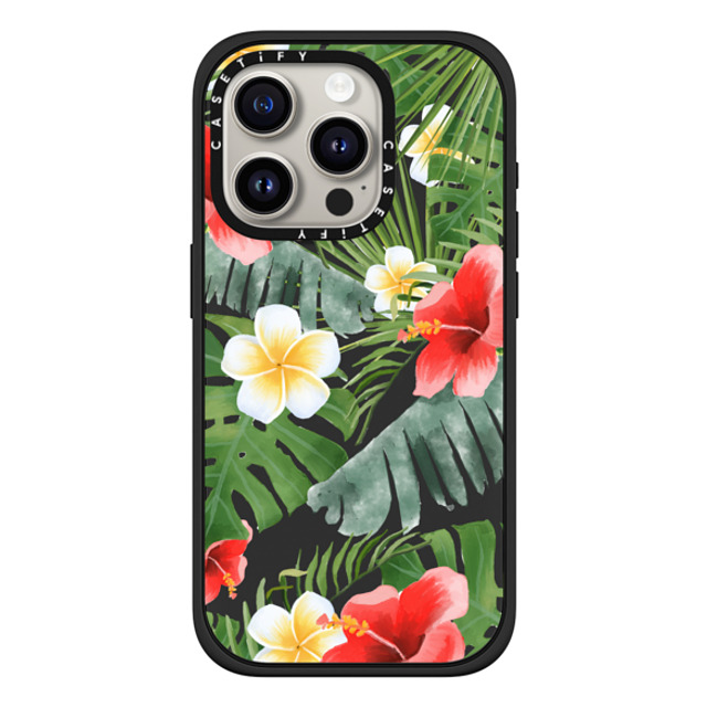 Maja Tomlijanovic x CASETiFY iPhone 15 Pro ケース Sticker,Floral マットブラック インパクトケース MagSafe対応 tropical vibe (transparent) Back to School Maja Tomlijanovic x CASETiFY iPhone 15 Pro ケース Sticker,Floral マットブラック インパクトケース MagSafe対応 tropical vibe (transparent) Back to School