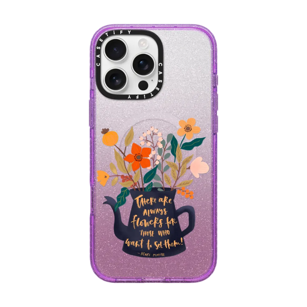 Impact iPhone 16 Pro Max Case MagSafe Compatible - There are always flowers quote