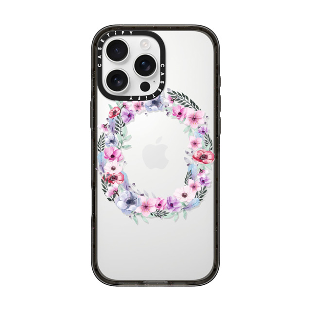 Maja Tomlijanovic x CASETiFY iPhone 16 Pro Max ケース ブラック インパクトケース Flower O Back to School Maja Tomlijanovic x CASETiFY iPhone 16 Pro Max ケース ブラック インパクトケース Flower O Back to School