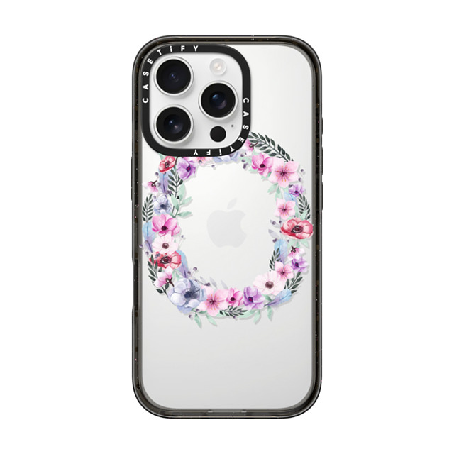 Maja Tomlijanovic x CASETiFY iPhone 16 Pro ケース ブラック インパクトケース Flower O Back to School Maja Tomlijanovic x CASETiFY iPhone 16 Pro ケース ブラック インパクトケース Flower O Back to School