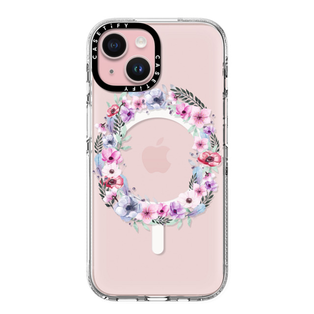 Maja Tomlijanovic x CASETiFY iPhone 15 Case クリア クリア ケース MagSafe対応 Flower O Back to School Maja Tomlijanovic x CASETiFY iPhone 15 Case クリア クリア ケース MagSafe対応 Flower O Back to School