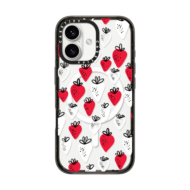 Maja Tomlijanovic x CASETiFY iPhone 16 ケース Sticker,Cherry ブラック インパクトケース MagSafe対応 Strawberry love transparent Mother's Day Maja Tomlijanovic x CASETiFY iPhone 16 ケース Sticker,Cherry ブラック インパクトケース MagSafe対応 Strawberry love transparent Mother's Day