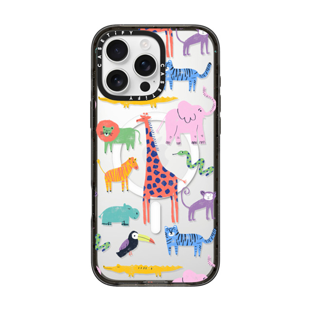 Maja Tomlijanovic x CASETiFY iPhone 16 Pro Max ケース Sticker,Animal ブラック インパクトケース MagSafe対応 Wild life Back to School Maja Tomlijanovic x CASETiFY iPhone 16 Pro Max ケース Sticker,Animal ブラック インパクトケース MagSafe対応 Wild life Back to School