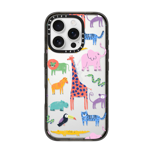 Maja Tomlijanovic x CASETiFY iPhone 16 Pro ケース Sticker,Animal ブラック インパクトケース Wild life Back to School Maja Tomlijanovic x CASETiFY iPhone 16 Pro ケース Sticker,Animal ブラック インパクトケース Wild life Back to School