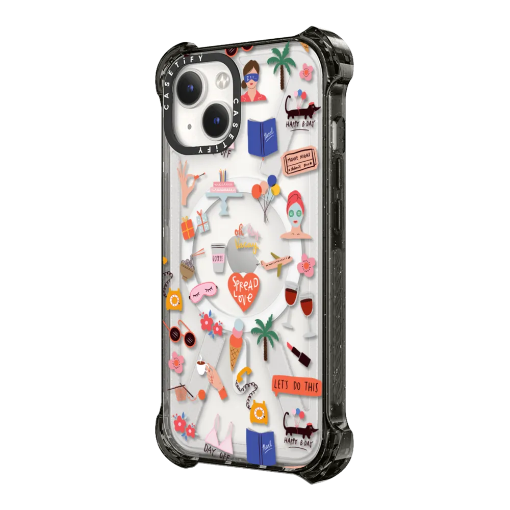 Impact Ring Stand iPhone 16 Pro Max Case MagSafe Compatible - Mix&Match pattern