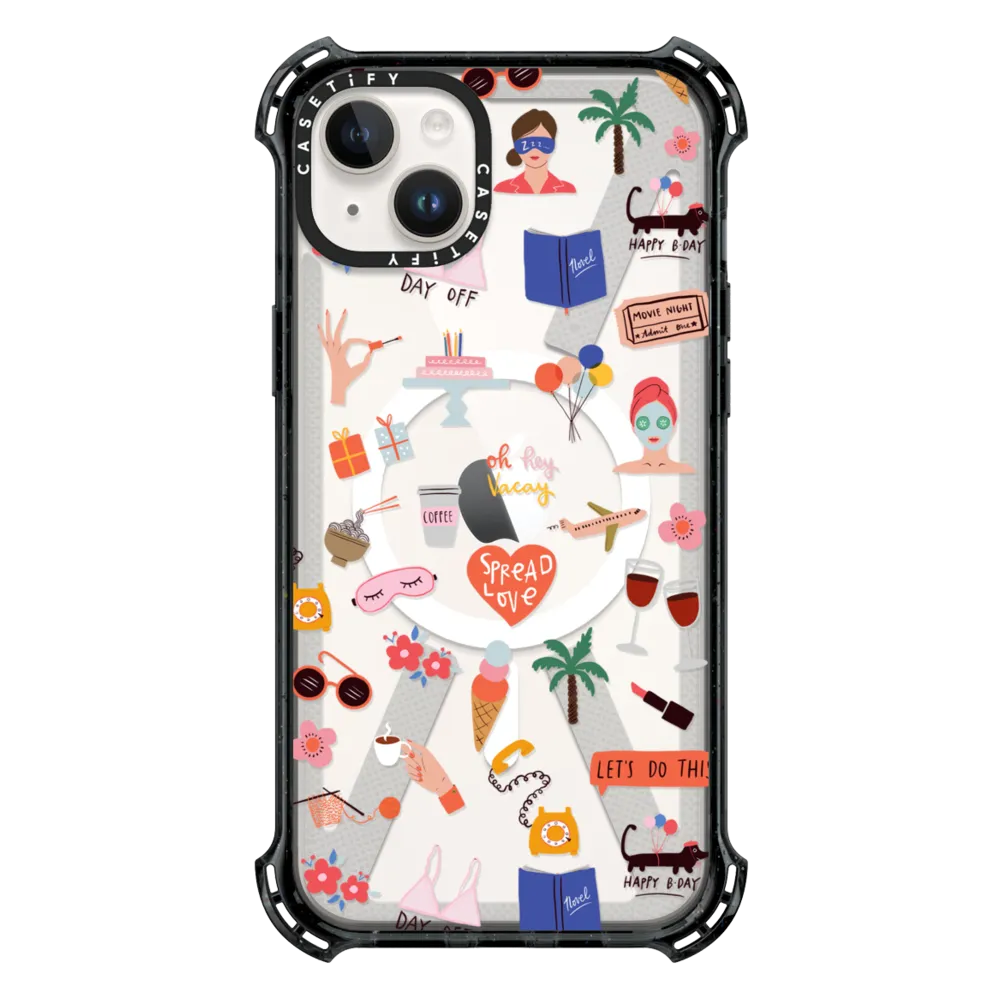 Impact Ring Stand iPhone 16 Pro Max Case MagSafe Compatible - Mix&Match pattern