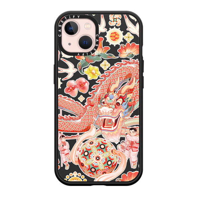 CASETiFY iPhone 13 ケース マットブラック インパクトケース MagSafe対応 Dragon Dance stella chen