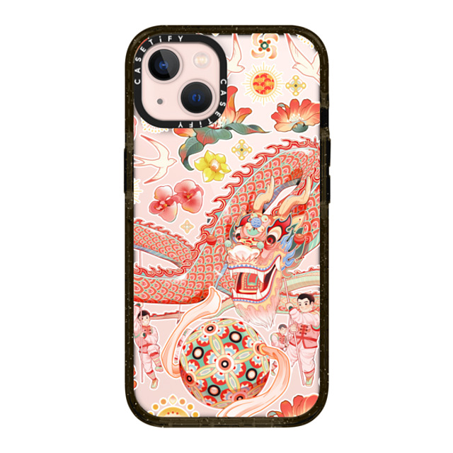 CASETiFY iPhone 13 ケース ブラック インパクトケース Dragon Dance stella chen