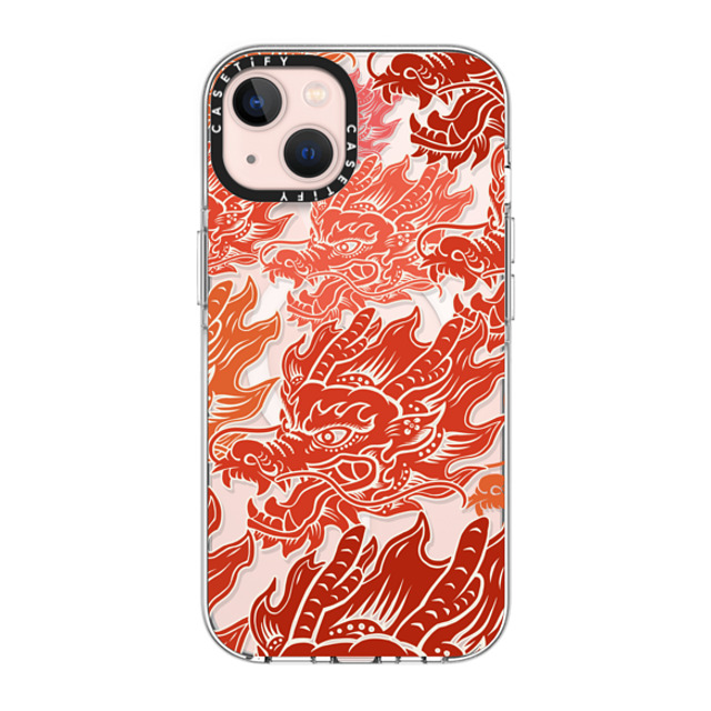 CASETiFY iPhone 13 ケース クリア クリア ケース MagSafe対応 Dragon of Paper Cutting stella chen