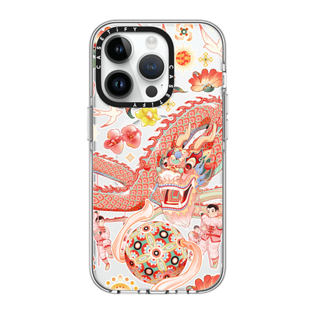 CASETiFY iPhone 14 Pro ケース クリア クリア ケース MagSafe対応 Dragon Dance stella chen