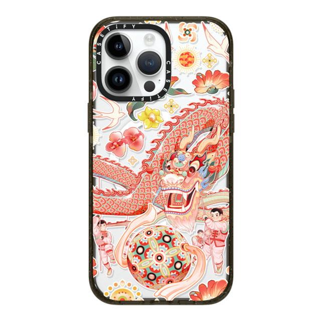 CASETiFY iPhone 14 Pro Max ケース ブラック インパクトケース MagSafe対応 Dragon Dance stella chen