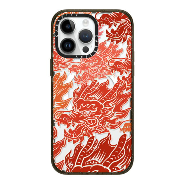 CASETiFY iPhone 14 Pro Max ケース ブラック インパクトケース MagSafe対応 Dragon of Paper Cutting stella chen