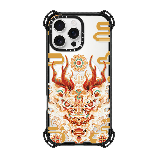 CASETiFY iPhone 16 Pro Max ケース ブラック バウンスケース Dragon Awakening