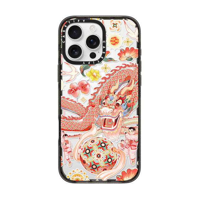 CASETiFY iPhone 16 Pro Max ケース ブラック インパクトケース MagSafe対応 Dragon Dance stella chen