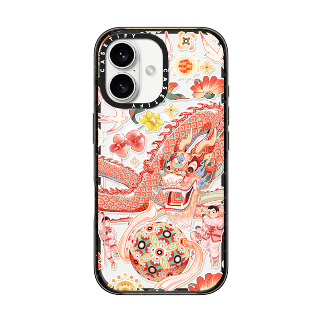 CASETiFY iPhone 16 ケース ブラック インパクトケース MagSafe対応 Dragon Dance stella chen