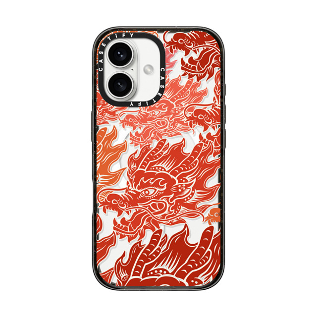 CASETiFY iPhone 16 ケース ブラック インパクトケース MagSafe対応 Dragon of Paper Cutting stella chen