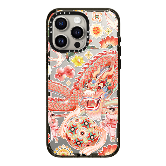 CASETiFY iPhone 15 Pro Max ケース ブラック インパクトケース Dragon Dance stella chen