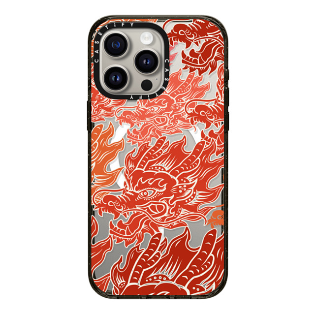 CASETiFY iPhone 15 Pro Max ケース ブラック インパクトケース MagSafe対応 Dragon of Paper Cutting stella chen