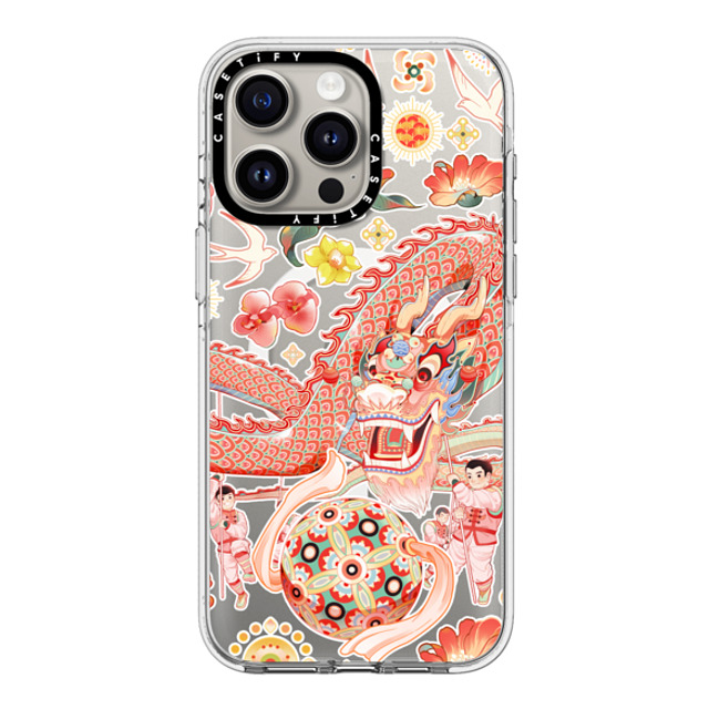 CASETiFY iPhone 15 Pro Max ケース クリア クリア ケース MagSafe対応 Dragon Dance stella chen