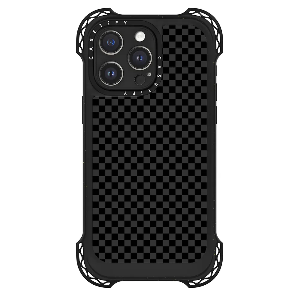 BLACK GREY Checkered Protective Phone Case iPhone 