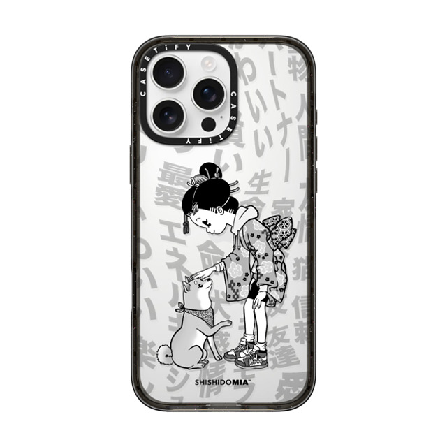 Shishidomia x CASETiFY iPhone 16 Pro Max ケース Dog,Animal ブラック インパクトケース Dog Lover by Shishidomia Back to School Shishidomia x CASETiFY iPhone 16 Pro Max ケース Dog,Animal ブラック インパクトケース Dog Lover by Shishidomia Back to School