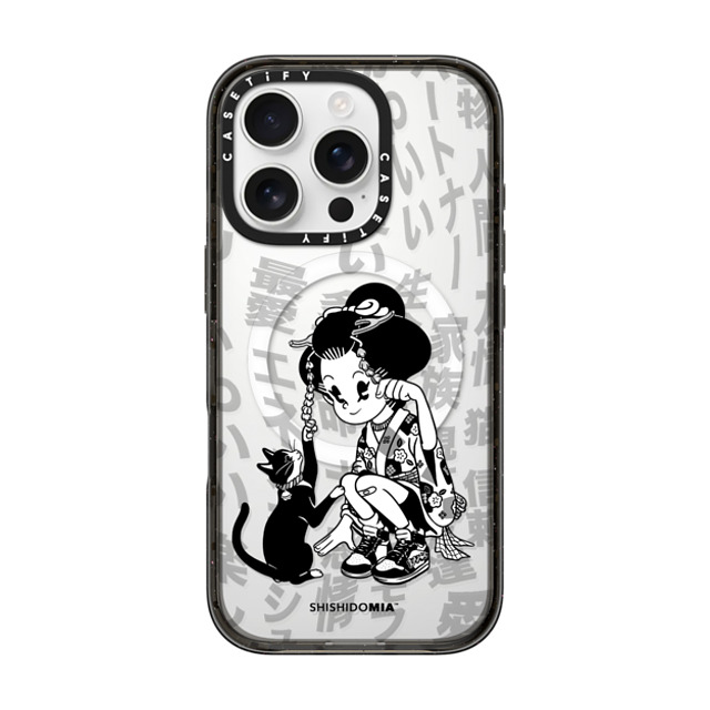 Shishidomia x CASETiFY iPhone 16 Pro ケース Cat,Animal ブラック インパクトケース MagSafe対応 Cat Lover by Shishidomia Father's Day Shishidomia x CASETiFY iPhone 16 Pro ケース Cat,Animal ブラック インパクトケース MagSafe対応 Cat Lover by Shishidomia Father's Day