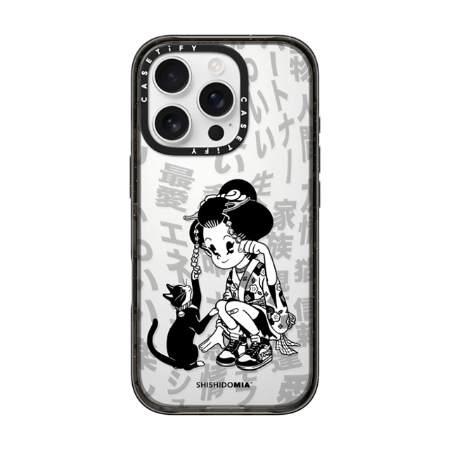 Shishidomia x CASETiFY iPhone 16 Pro Case Cat,Animal Black インパクトケース Cat Lover by Shishidomia Mother's Day Shishidomia x CASETiFY iPhone 16 Pro Case Cat,Animal Black インパクトケース Cat Lover by Shishidomia Mother's Day