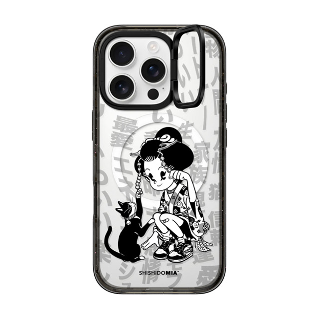 Shishidomia x CASETiFY iPhone 16 Pro Case Cat,Animal Black インパクトリングスタンドケース MagSafe対応 Cat Lover by Shishidomia Mother's Day Shishidomia x CASETiFY iPhone 16 Pro Case Cat,Animal Black インパクトリングスタンドケース MagSafe対応 Cat Lover by Shishidomia Mother's Day