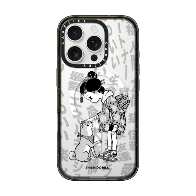 Shishidomia x CASETiFY iPhone 16 Pro Case Dog,Animal Black Impact Case MagSafe Compatible Dog Lover by Shishidomia Back to School Shishidomia x CASETiFY iPhone 16 Pro Case Dog,Animal Black Impact Case MagSafe Compatible Dog Lover by Shishidomia Back to School