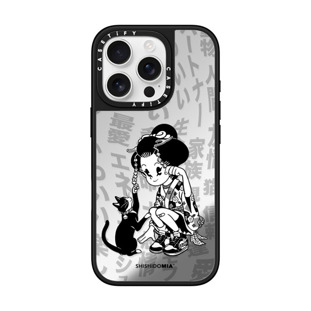 Shishidomia x CASETiFY iPhone 16 Pro Case Cat,Animal Silver on Black ミラーケース MagSafe対応 Cat Lover by Shishidomia Back to School Shishidomia x CASETiFY iPhone 16 Pro Case Cat,Animal Silver on Black ミラーケース MagSafe対応 Cat Lover by Shishidomia Back to School