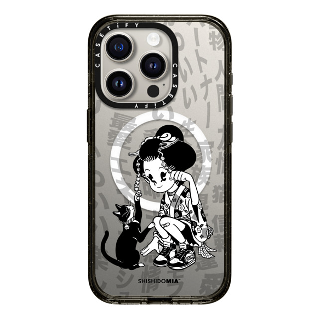 Shishidomia x CASETiFY iPhone 15 Pro ケース Cat,Animal ブラック インパクトケース MagSafe対応 Cat Lover by Shishidomia Back to School Shishidomia x CASETiFY iPhone 15 Pro ケース Cat,Animal ブラック インパクトケース MagSafe対応 Cat Lover by Shishidomia Back to School