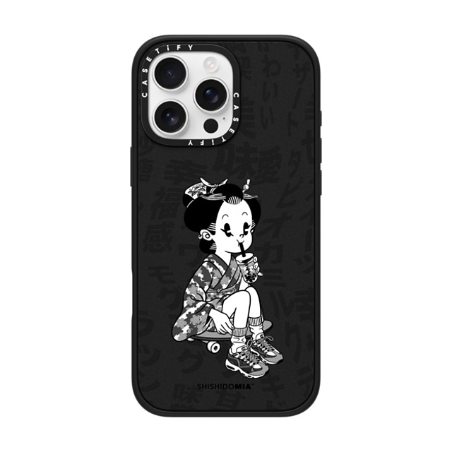 Shishidomia x CASETiFY iPhone 16 Pro Max ケース Cartoon,Anime マットブラック インパクトケース MagSafe対応 Bubble Tea by Shishidomia Father's Day Shishidomia x CASETiFY iPhone 16 Pro Max ケース Cartoon,Anime マットブラック インパクトケース MagSafe対応 Bubble Tea by Shishidomia Father's Day