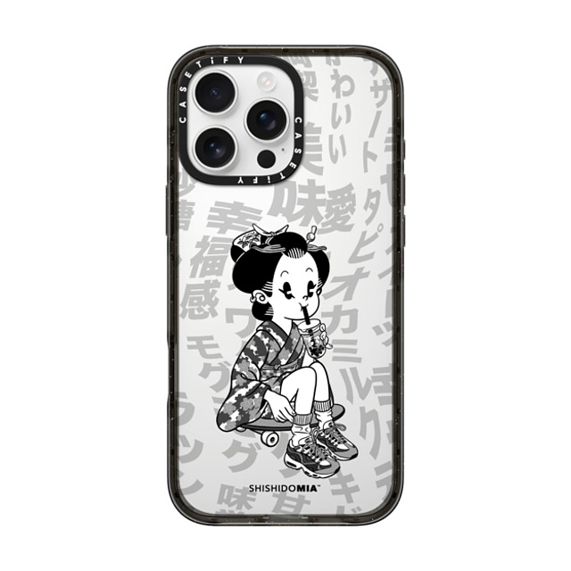 Shishidomia x CASETiFY iPhone 16 Pro Max Case Cartoon,Anime Black Impact Case Bubble Tea by Shishidomia Mother's Day Shishidomia x CASETiFY iPhone 16 Pro Max Case Cartoon,Anime Black Impact Case Bubble Tea by Shishidomia Mother's Day