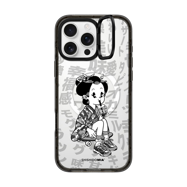 Shishidomia x CASETiFY iPhone 16 Pro Max Case Cartoon,Anime Black インパクトリングスタンドケース MagSafe対応 Bubble Tea by Shishidomia Mother's Day Shishidomia x CASETiFY iPhone 16 Pro Max Case Cartoon,Anime Black インパクトリングスタンドケース MagSafe対応 Bubble Tea by Shishidomia Mother's Day