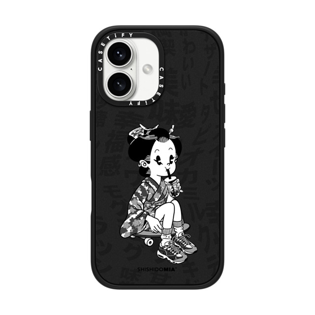 Shishidomia x CASETiFY iPhone 16 Case Cartoon,Anime Matte Black Impact Case MagSafe Compatible Bubble Tea by Shishidomia Mother's Day Shishidomia x CASETiFY iPhone 16 Case Cartoon,Anime Matte Black Impact Case MagSafe Compatible Bubble Tea by Shishidomia Mother's Day