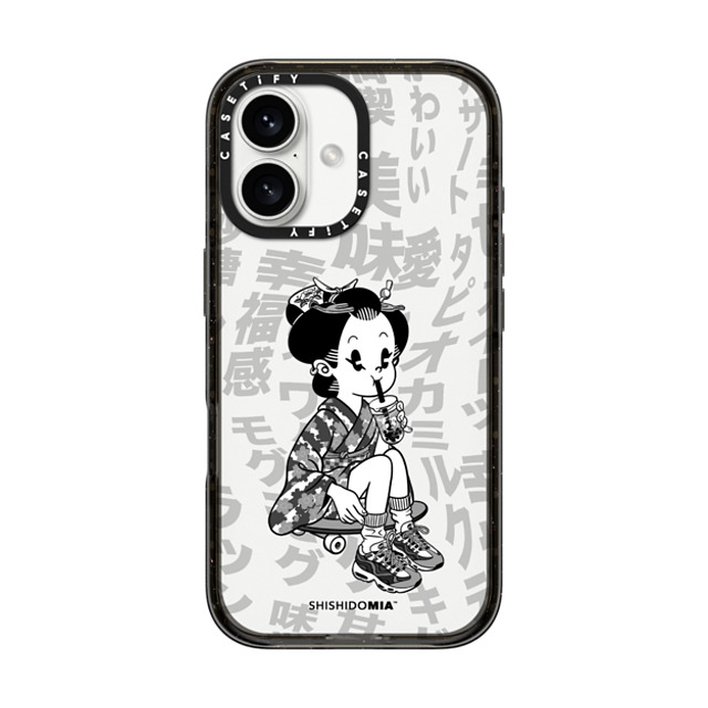 Shishidomia x CASETiFY iPhone 16 Case Cartoon,Anime Black Impact Case Bubble Tea by Shishidomia Mother's Day Shishidomia x CASETiFY iPhone 16 Case Cartoon,Anime Black Impact Case Bubble Tea by Shishidomia Mother's Day