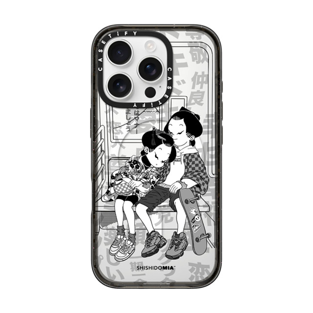 Shishidomia x CASETiFY iPhone 16 Pro Case Cartoon,Anime Black インパクトケース MagSafe対応 Daydreaming by Shishidomia Father's Day Shishidomia x CASETiFY iPhone 16 Pro Case Cartoon,Anime Black インパクトケース MagSafe対応 Daydreaming by Shishidomia Father's Day