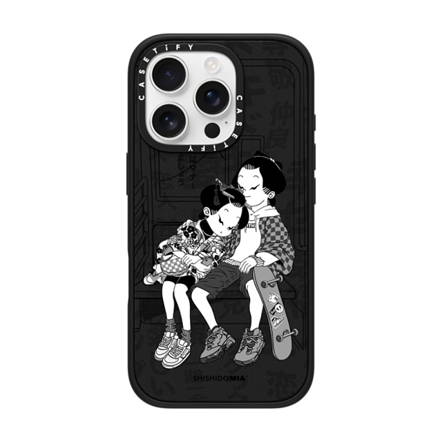 Shishidomia x CASETiFY iPhone 16 Pro Case Cartoon,Anime マットブラック インパクトケース MagSafe対応 Daydreaming by Shishidomia Father's Day Shishidomia x CASETiFY iPhone 16 Pro Case Cartoon,Anime マットブラック インパクトケース MagSafe対応 Daydreaming by Shishidomia Father's Day