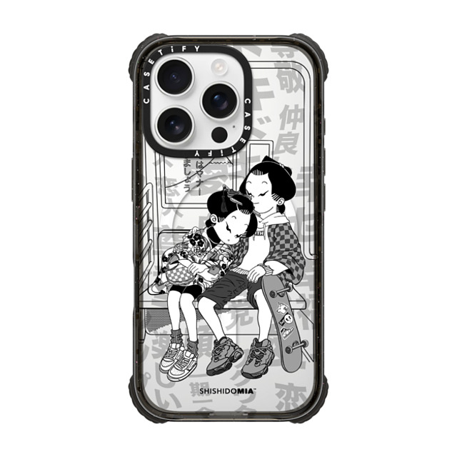 Shishidomia x CASETiFY iPhone 16 Pro ケース Cartoon,Anime ブラック ウルトラ インパクトケース MagSafe 対応 Daydreaming by Shishidomia Father's Day Shishidomia x CASETiFY iPhone 16 Pro ケース Cartoon,Anime ブラック ウルトラ インパクトケース MagSafe 対応 Daydreaming by Shishidomia Father's Day