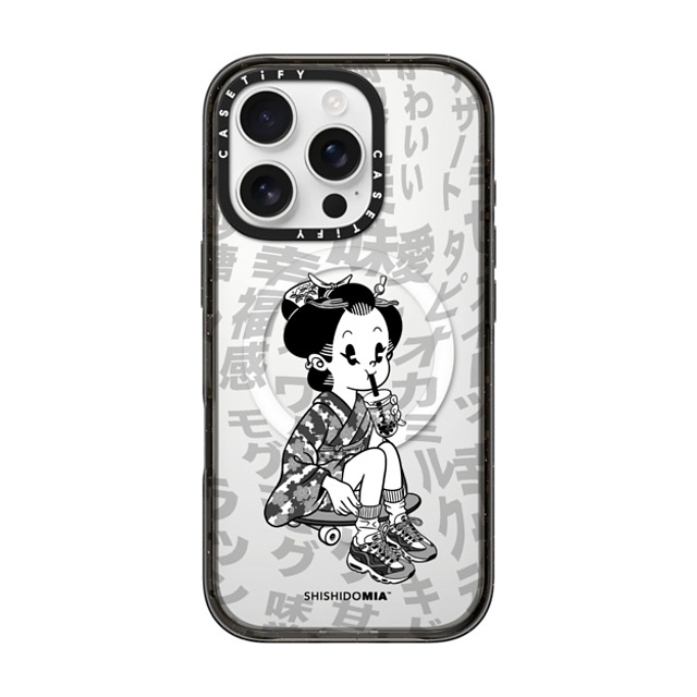 Shishidomia x CASETiFY iPhone 16 Pro Case Cartoon,Anime Black Impact Case MagSafe Compatible Bubble Tea by Shishidomia Mother's Day Shishidomia x CASETiFY iPhone 16 Pro Case Cartoon,Anime Black Impact Case MagSafe Compatible Bubble Tea by Shishidomia Mother's Day