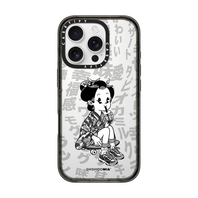 Shishidomia x CASETiFY iPhone 16 Pro ケース Cartoon,Anime ブラック インパクトケース Bubble Tea by Shishidomia Father's Day Shishidomia x CASETiFY iPhone 16 Pro ケース Cartoon,Anime ブラック インパクトケース Bubble Tea by Shishidomia Father's Day