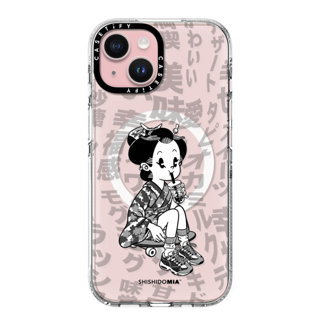 Shishidomia x CASETiFY iPhone 15 ケース Cartoon,Anime クリア クリア ケース MagSafe対応 Bubble Tea by Shishidomia Father's Day Shishidomia x CASETiFY iPhone 15 ケース Cartoon,Anime クリア クリア ケース MagSafe対応 Bubble Tea by Shishidomia Father's Day