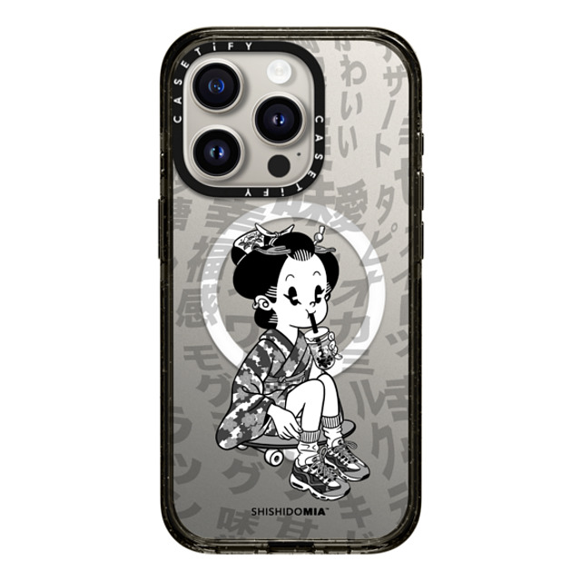 Shishidomia x CASETiFY iPhone 15 Pro Case Cartoon,Anime Black Impact Case MagSafe Compatible Bubble Tea by Shishidomia Mother's Day Shishidomia x CASETiFY iPhone 15 Pro Case Cartoon,Anime Black Impact Case MagSafe Compatible Bubble Tea by Shishidomia Mother's Day